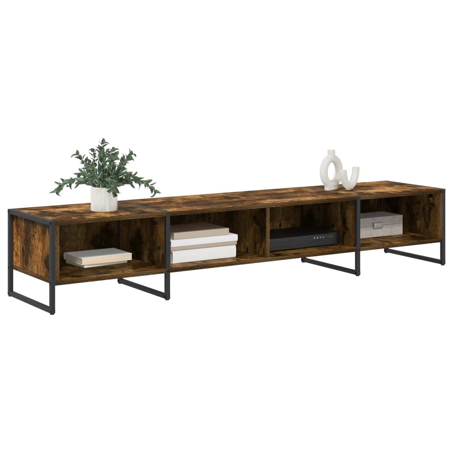vidaXL TV Cabinet 170.5 x 36 x 30.5 cm Smoke Oak Engineered Wood
