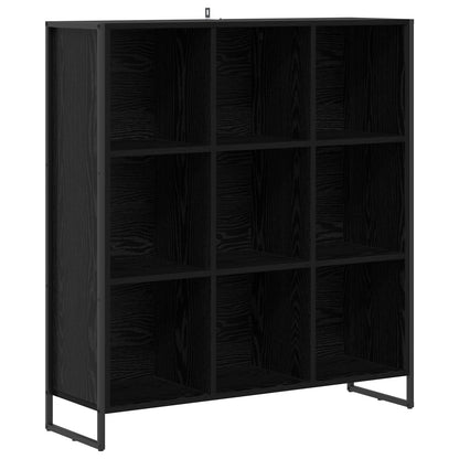 vidaXL Book Cabinet 99.5 x 30 x 108.5 cm Engineered Wood Black Oak