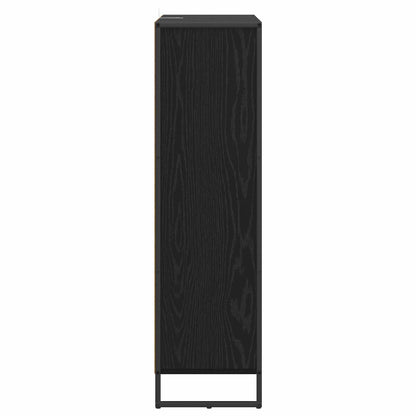 vidaXL Book Cabinet 99.5 x 30 x 108.5 cm Engineered Wood Black Oak