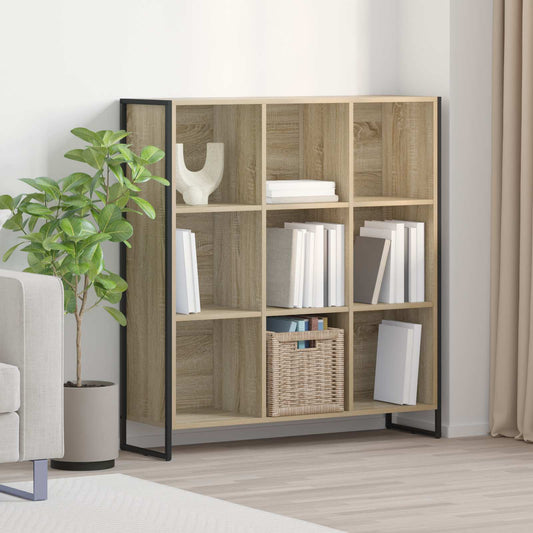 vidaXL Book Cabinet 99.5 x 30 x 108.5 cm Engineered Wood Sonoma