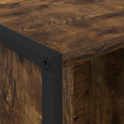 vidaXL Book Cabinet Smoke Oak 99.5 x 30 x 108.5 cm Engineered Wood