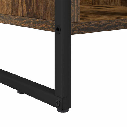 vidaXL Book Cabinet Smoke Oak 99.5 x 30 x 108.5 cm Engineered Wood
