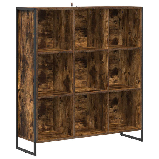 vidaXL Book Cabinet 99.5 x 30 x 108.5 cm Engineered Wood Smoke Oak