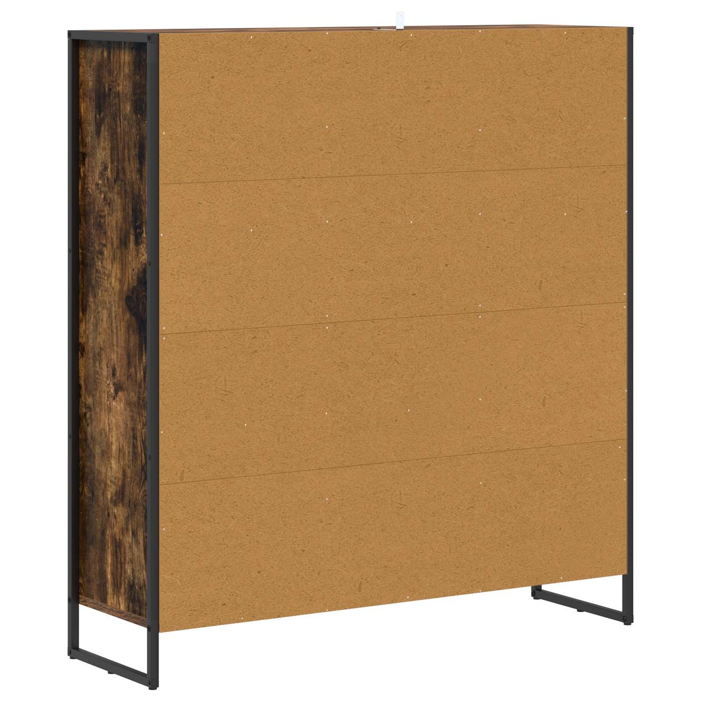 vidaXL Book Cabinet Smoke Oak 99.5 x 30 x 108.5 cm Engineered Wood