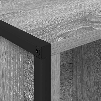 vidaXL Book Cabinet 99.5 x 30 x 108.5 cm Engineered Wood Grey Sonoma