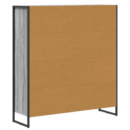 vidaXL Book Cabinet 99.5 x 30 x 108.5 cm Engineered Wood Grey Sonoma