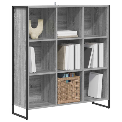 vidaXL Book Cabinet 99.5 x 30 x 108.5 cm Engineered Wood Grey Sonoma