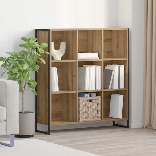 vidaXL Book Cabinet 99.5 x 30 x 108.5 cm Engineered Wood Artisian Oak