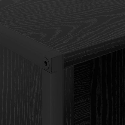 vidaXL Book Cabinet 99.5 x 30 x 108.5 cm Engineered Wood Black Oak