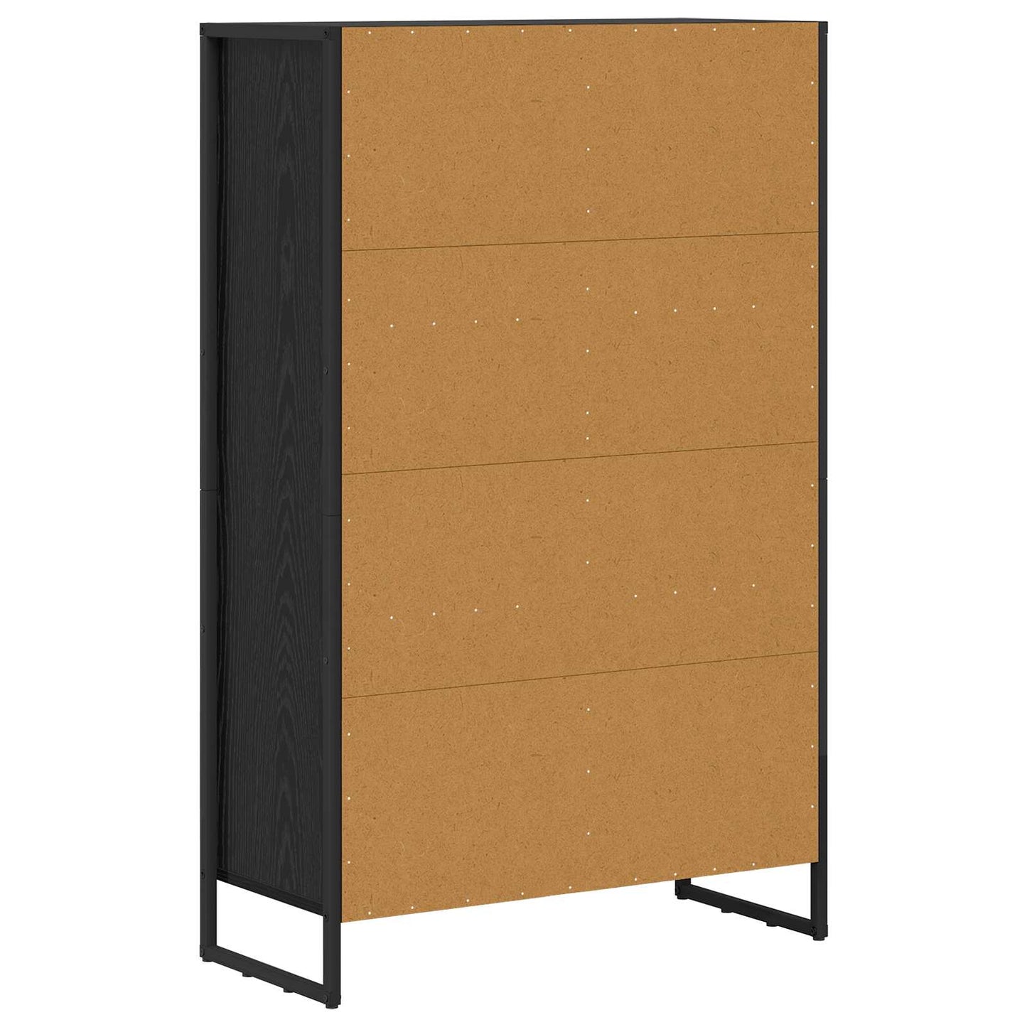 vidaXL Book Cabinet 99.5 x 30 x 108.5 cm Engineered Wood Black Oak
