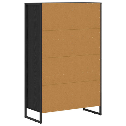vidaXL Book Cabinet 99.5 x 30 x 108.5 cm Engineered Wood Black Oak