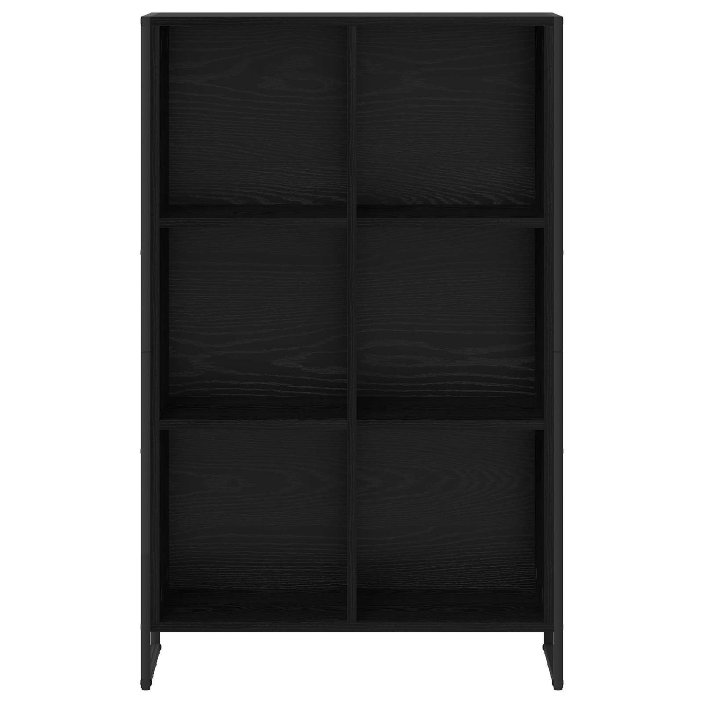 vidaXL Book Cabinet 99.5 x 30 x 108.5 cm Engineered Wood Black Oak