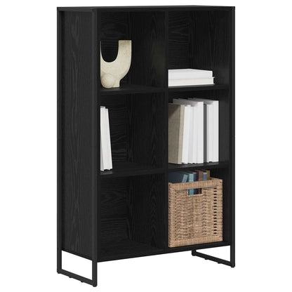 vidaXL Book Cabinet 99.5 x 30 x 108.5 cm Engineered Wood Black Oak