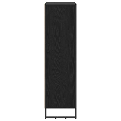 vidaXL Book Cabinet 99.5 x 30 x 108.5 cm Engineered Wood Black Oak