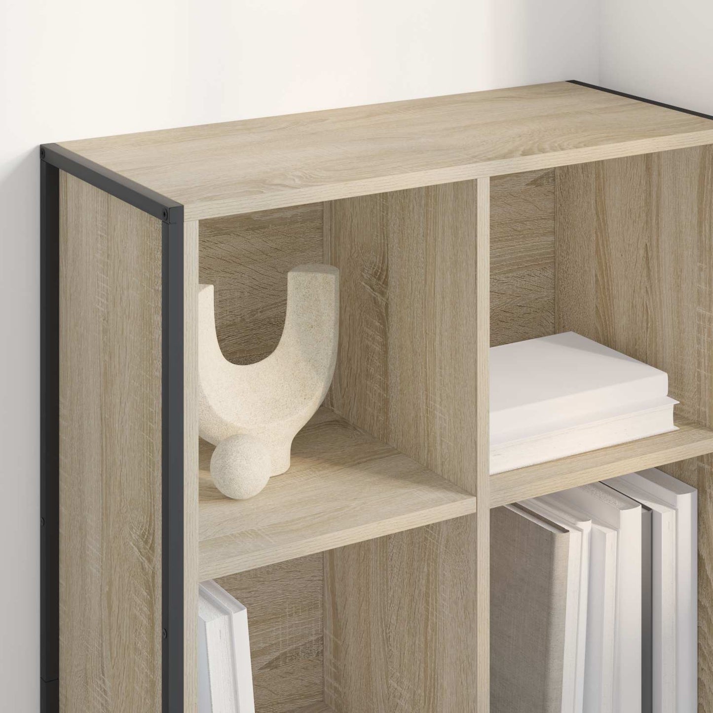 vidaXL Book Cabinet Sonoma 99.5 x 30 x 108.5 cm Engineered Wood