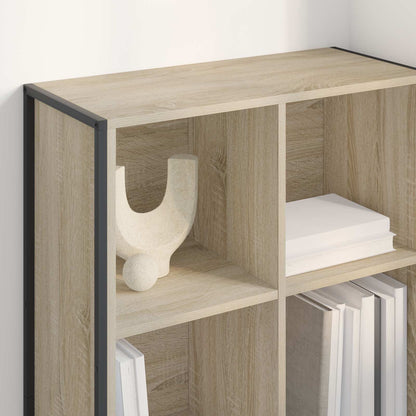 vidaXL Book Cabinet Sonoma 99.5 x 30 x 108.5 cm Engineered Wood