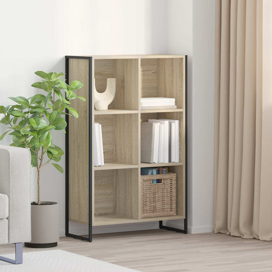vidaXL Book Cabinet 99.5 x 30 x 108.5 cm Engineered Wood Sonoma