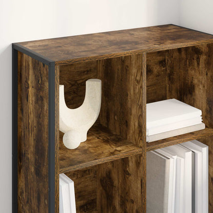 vidaXL Book Cabinet Smoke Oak 99.5 x 30 x 108.5 cm Engineered Wood