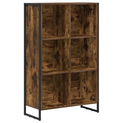 vidaXL Book Cabinet Smoke Oak 99.5 x 30 x 108.5 cm Engineered Wood