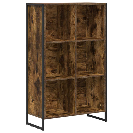 vidaXL Book Cabinet 99.5 x 30 x 108.5 cm Engineered Wood Smoke Oak