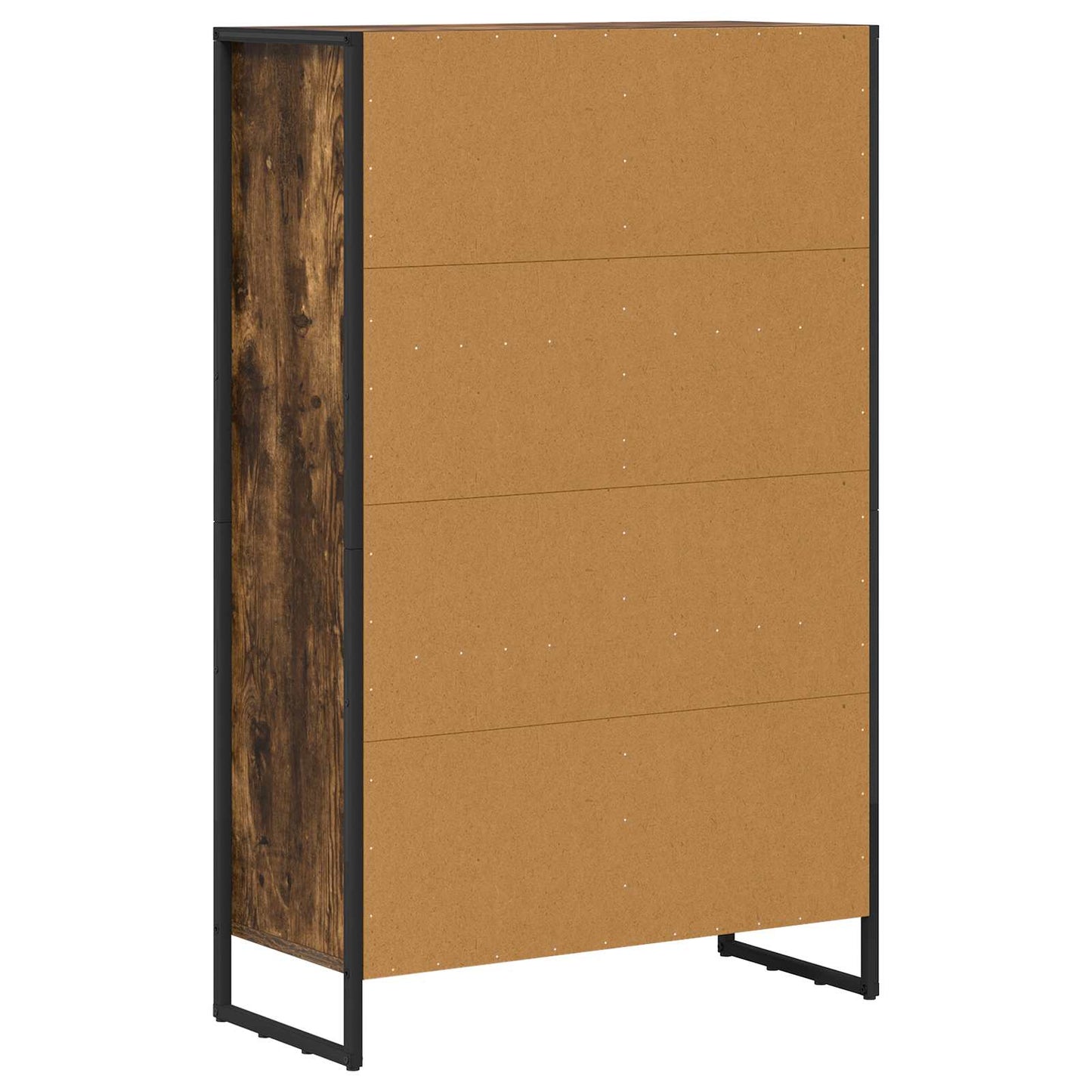 vidaXL Book Cabinet Smoke Oak 99.5 x 30 x 108.5 cm Engineered Wood