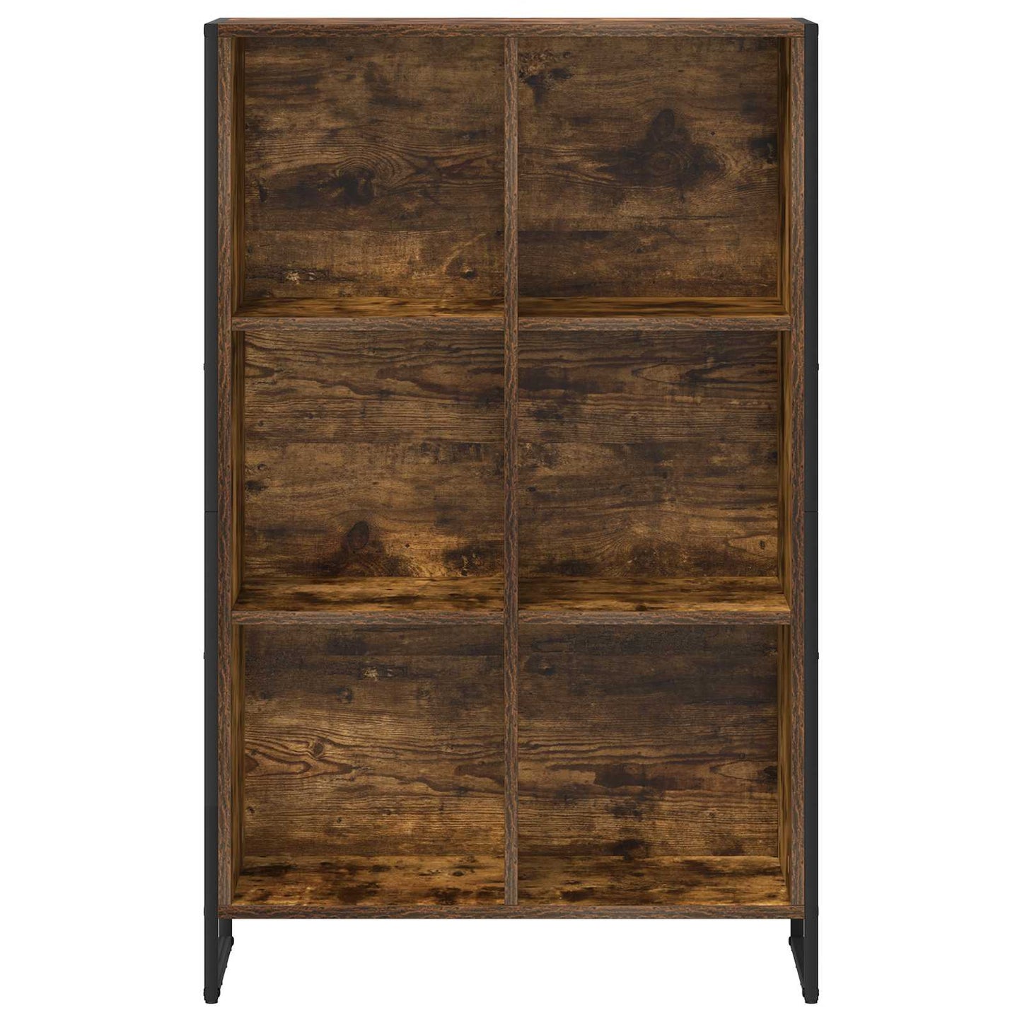 vidaXL Book Cabinet Smoke Oak 99.5 x 30 x 108.5 cm Engineered Wood