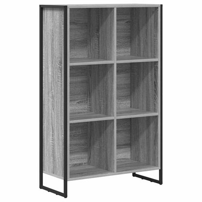 vidaXL Book Cabinet 99.5 x 30 x 108.5 cm Engineered Wood Grey Sonoma