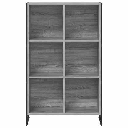 vidaXL Book Cabinet 99.5 x 30 x 108.5 cm Engineered Wood Grey Sonoma