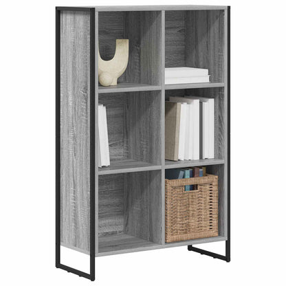 vidaXL Book Cabinet 99.5 x 30 x 108.5 cm Engineered Wood Grey Sonoma