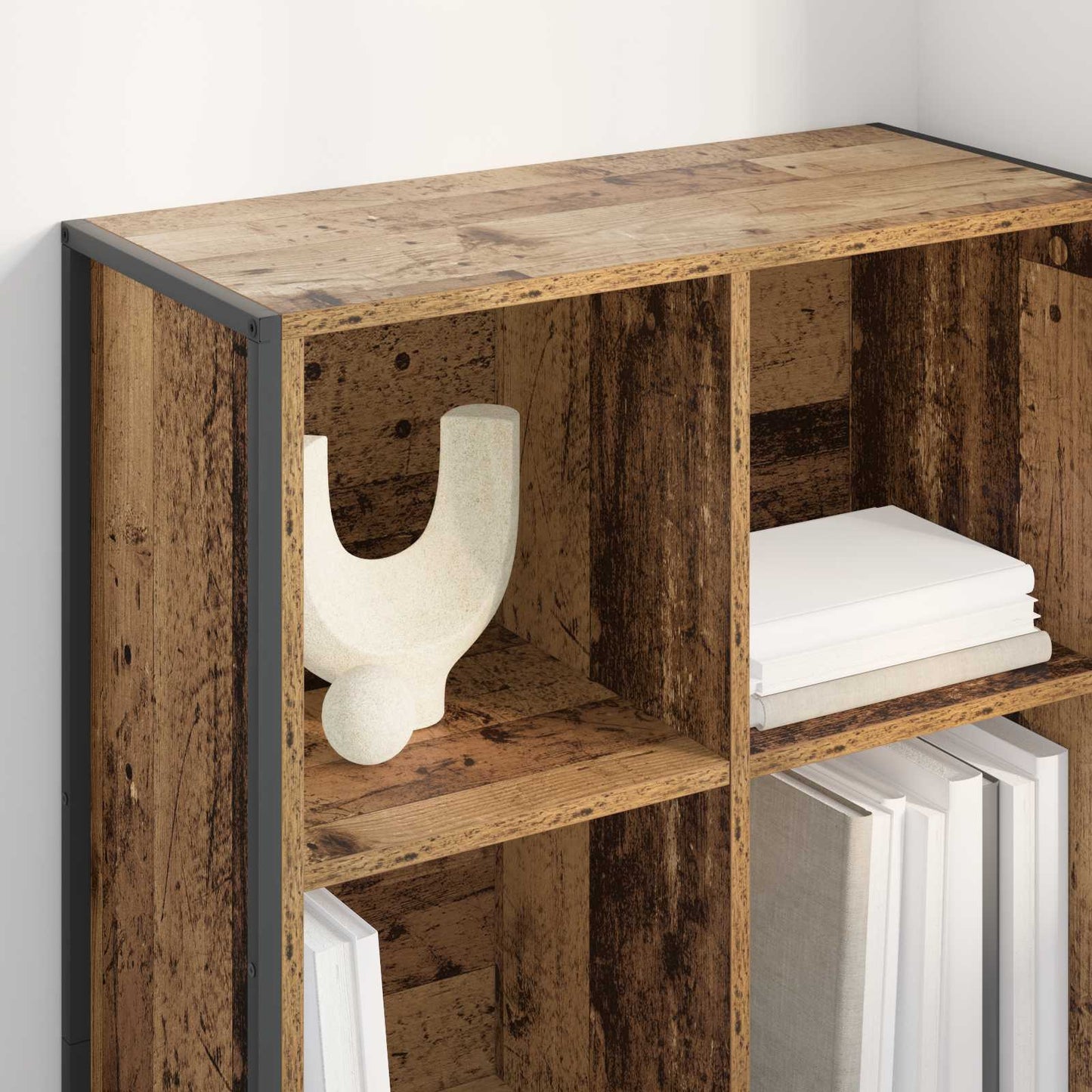 vidaXL Book Cabinet Old Wood 99.5 x 30 x 108.5 cm Engineered Wood