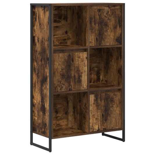 vidaXL Book Cabinet 68 x 30 x 108.5 cm Engineered Wood Smoke Oak