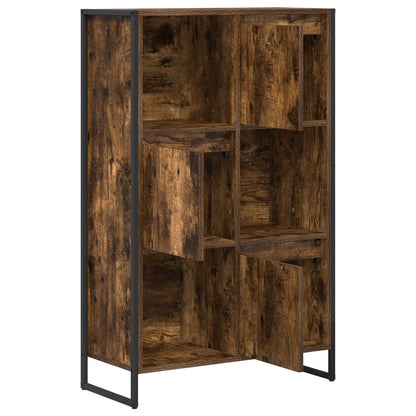 vidaXL Book Cabinet Smoke Oak 68 x 30 x 108.5 cm Engineered Wood