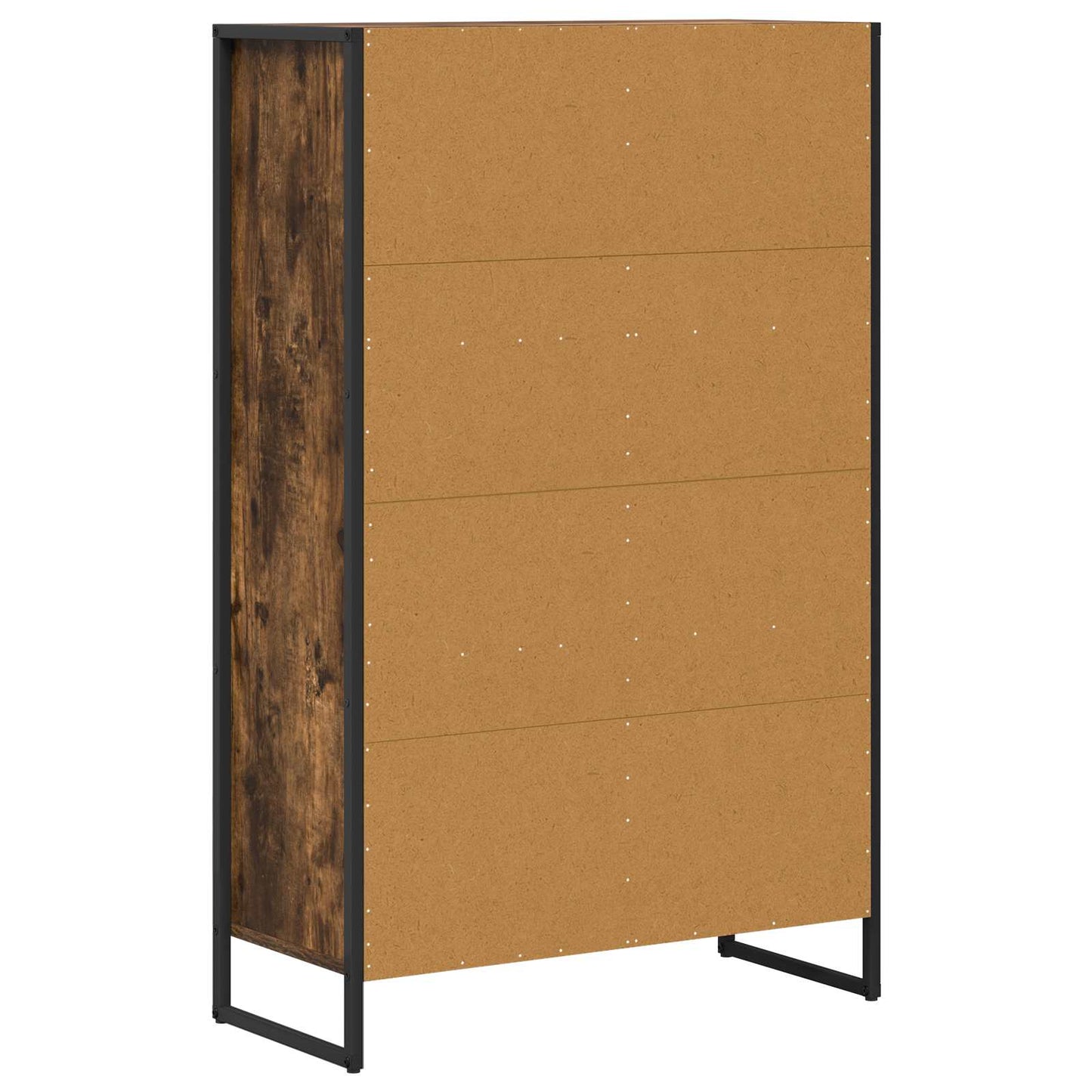 vidaXL Book Cabinet Smoke Oak 68 x 30 x 108.5 cm Engineered Wood