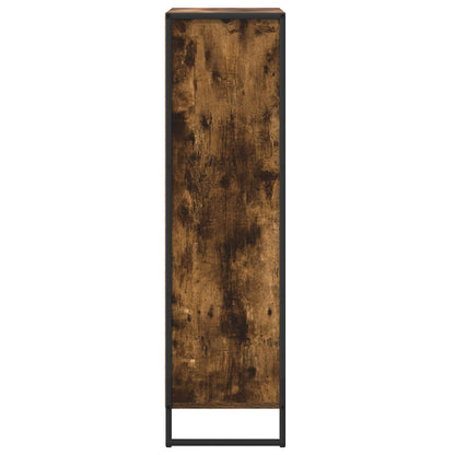 vidaXL Book Cabinet Smoke Oak 68 x 30 x 108.5 cm Engineered Wood