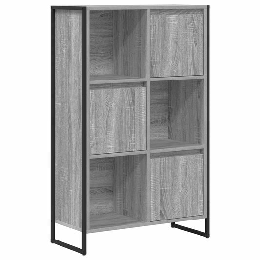 vidaXL Book Cabinet 68 x 30 x 108.5 cm Engineered Wood Grey Sonoma