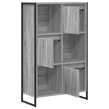 vidaXL Book Cabinet Grey Sonoma 68 x 30 x 108.5 cm Engineered Wood