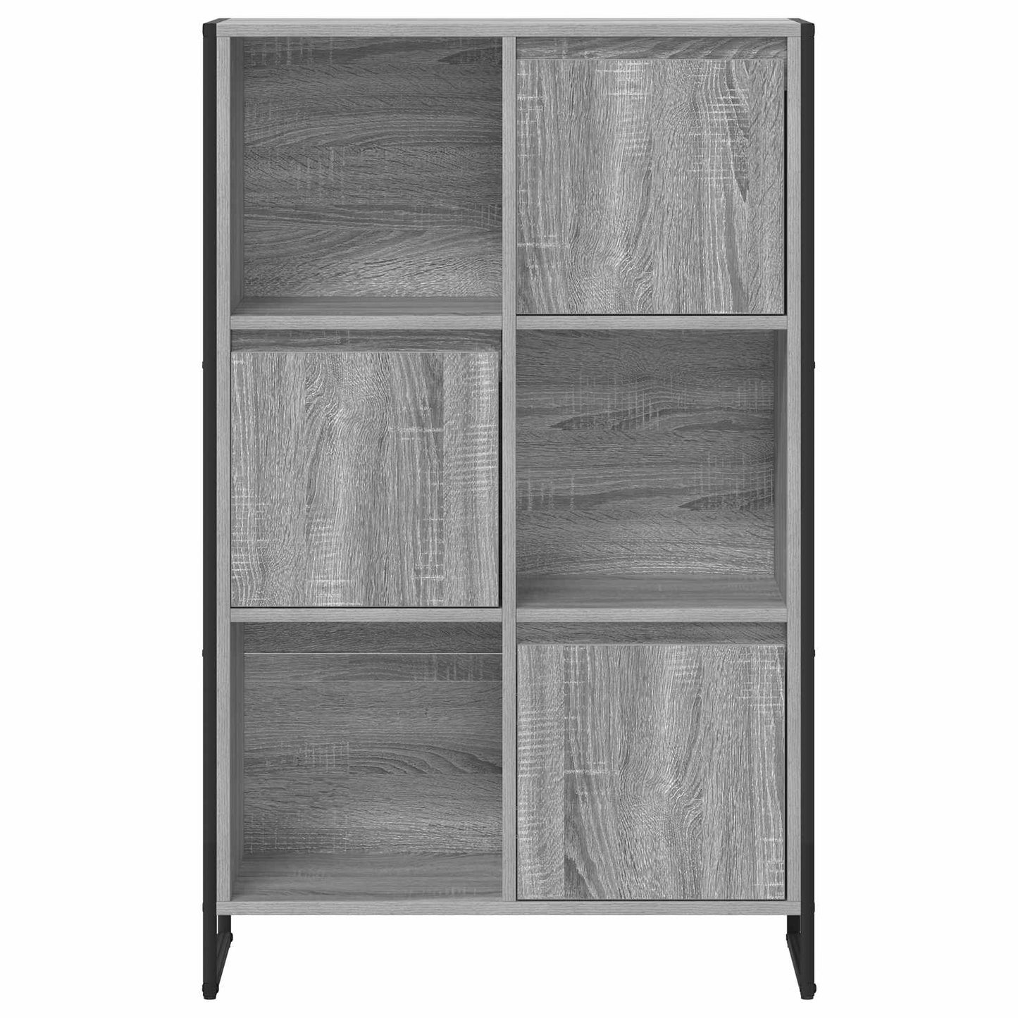 vidaXL Book Cabinet Grey Sonoma 68 x 30 x 108.5 cm Engineered Wood