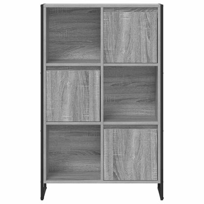 vidaXL Book Cabinet Grey Sonoma 68 x 30 x 108.5 cm Engineered Wood