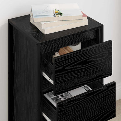 vidaXL Sideboard Black Oak 42 x 36 x 75.5 cm Engineered Wood