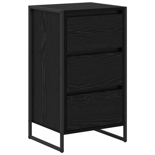 vidaXL Sideboard Black Oak 42 x 36 x 75.5 cm Engineered Wood
