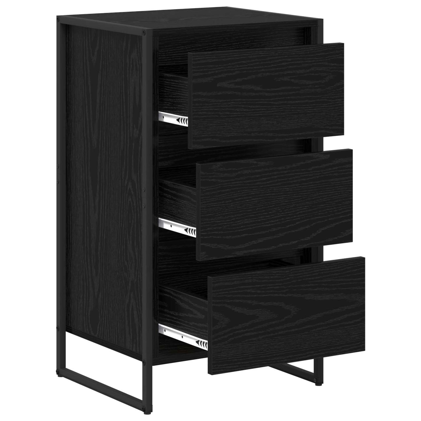 vidaXL Sideboard Black Oak 42 x 36 x 75.5 cm Engineered Wood