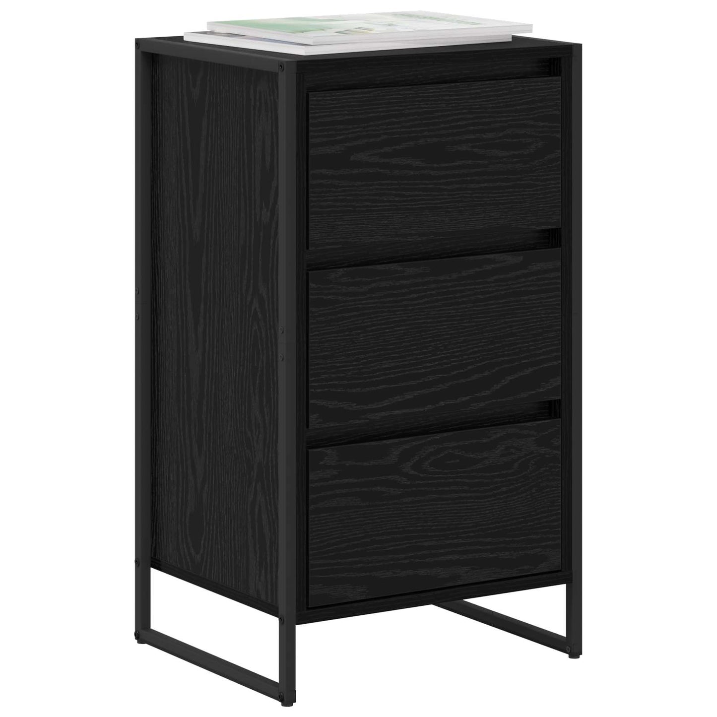 vidaXL Sideboard Black Oak 42 x 36 x 75.5 cm Engineered Wood