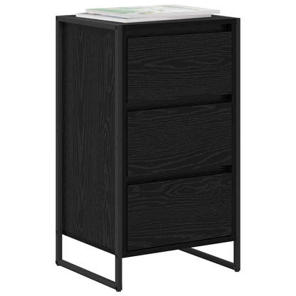 vidaXL Sideboard Black Oak 42 x 36 x 75.5 cm Engineered Wood