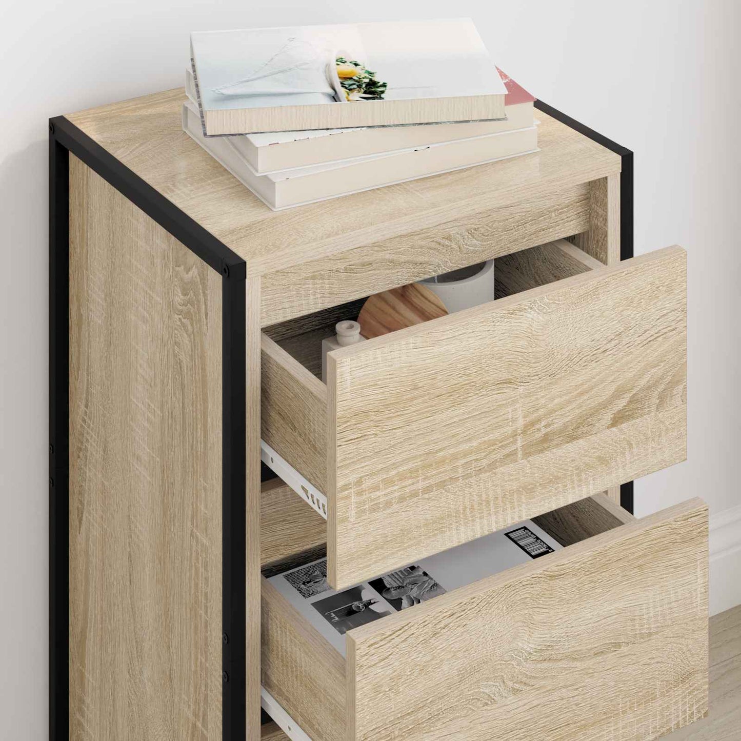 vidaXL Sideboard with Drawer Sonoma 42 x 36 x 75.5 cm Engineered Wood