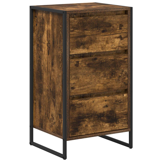 vidaXL Sideboard Smoke Oak 42 x 36 x 75.5 cm Engineered Wood
