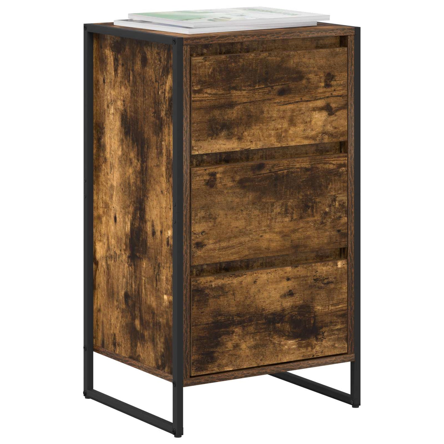 vidaXL Sideboard Smoke Oak 42 x 36 x 75.5 cm Engineered Wood