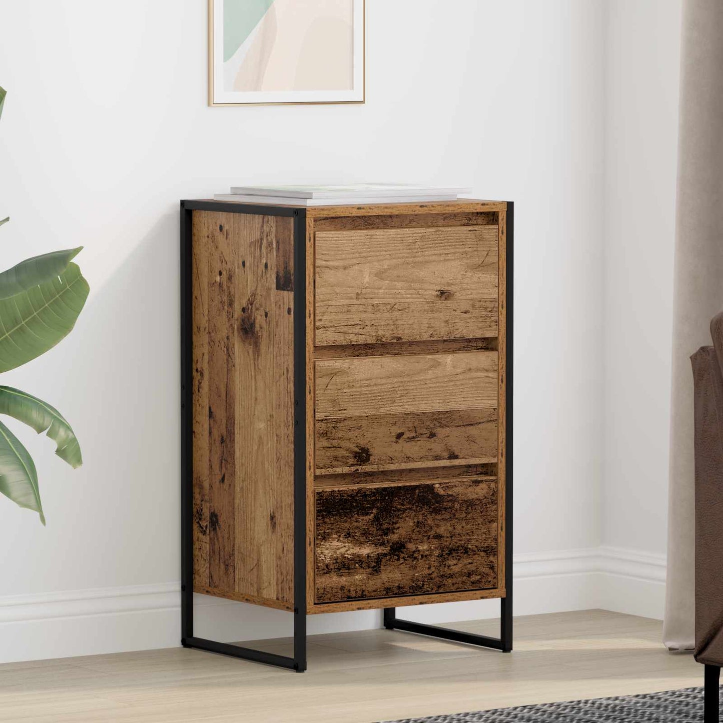 vidaXL Sideboard Old Wood 42 x 36 x 75.5 cm Engineered Wood