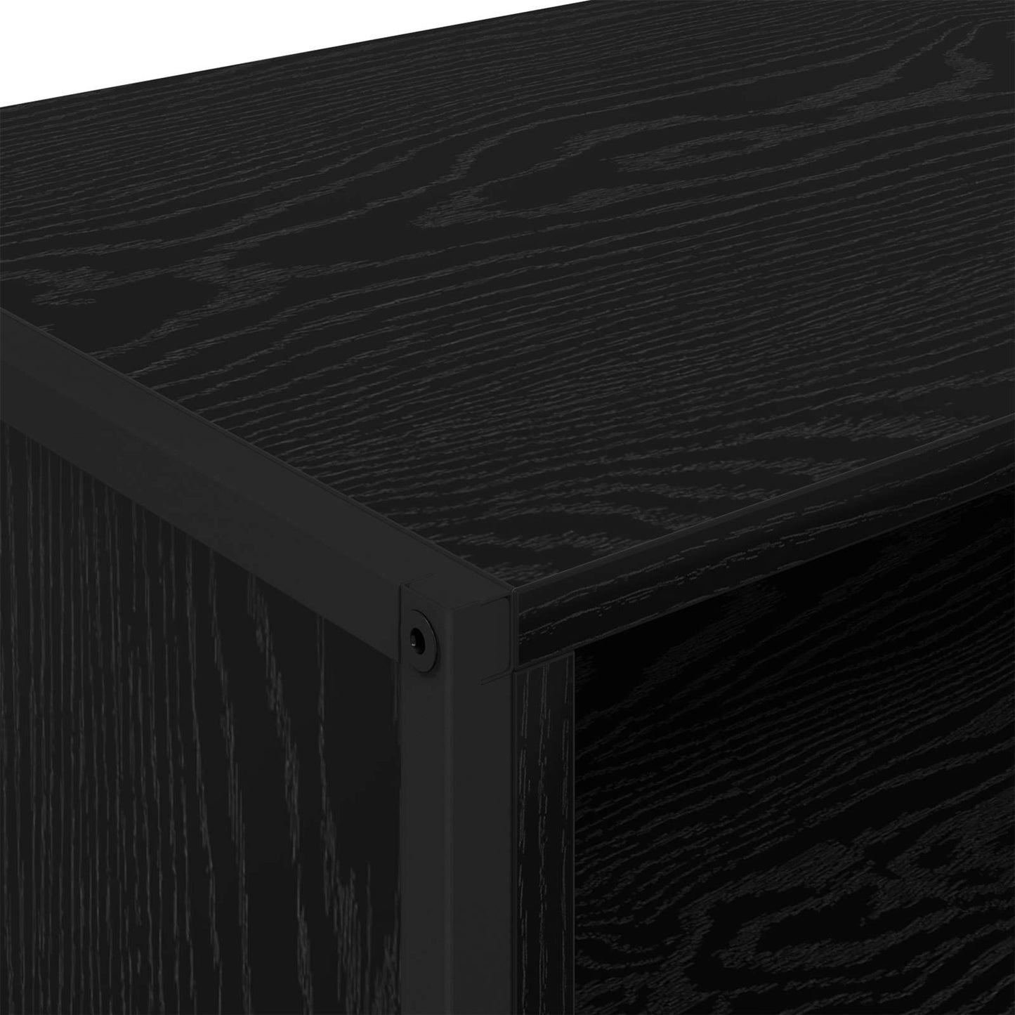 vidaXL TV Cabinet 100 x 36.5 x 30.5 cm Black Oak Engineered Wood