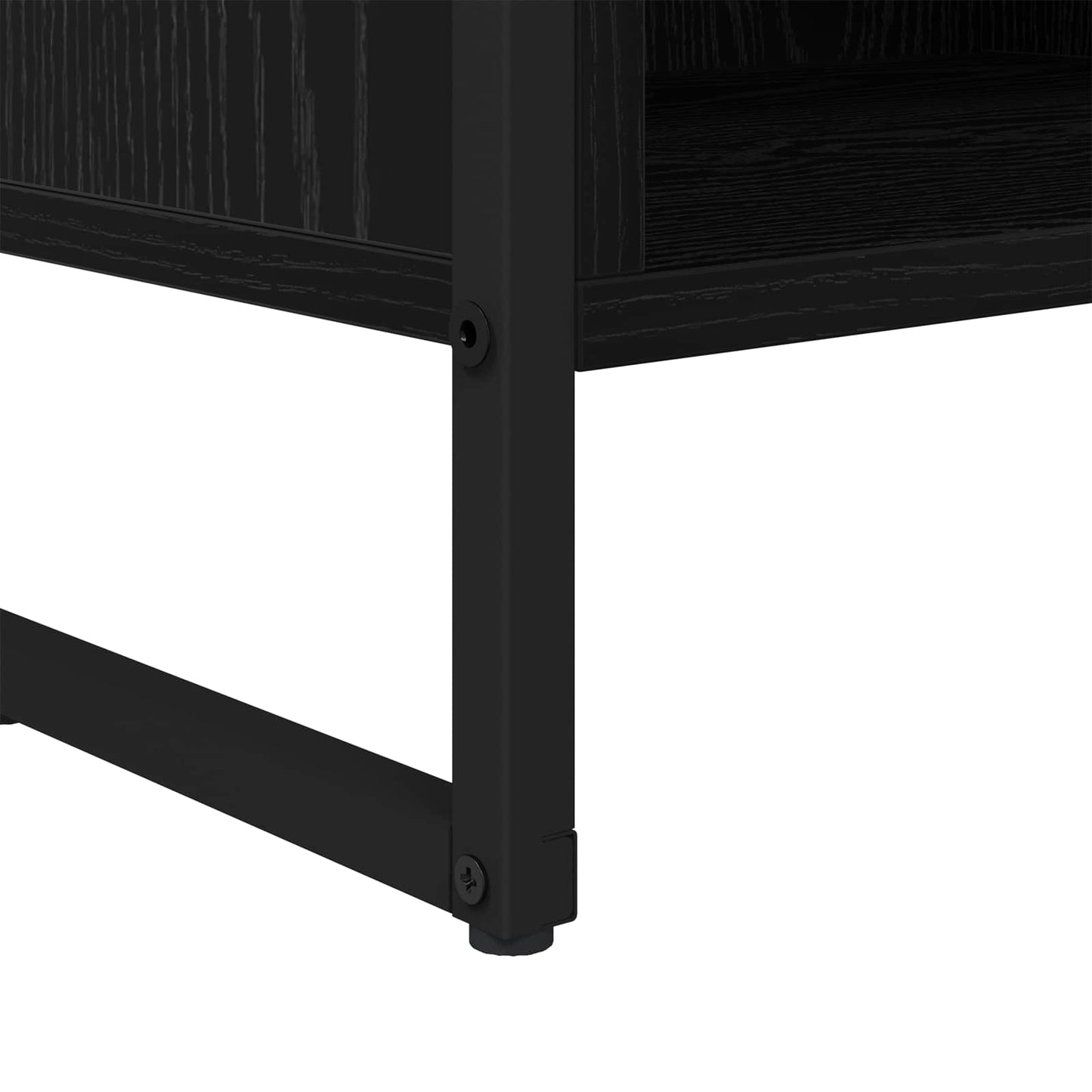 vidaXL TV Cabinet 100 x 36.5 x 30.5 cm Black Oak Engineered Wood