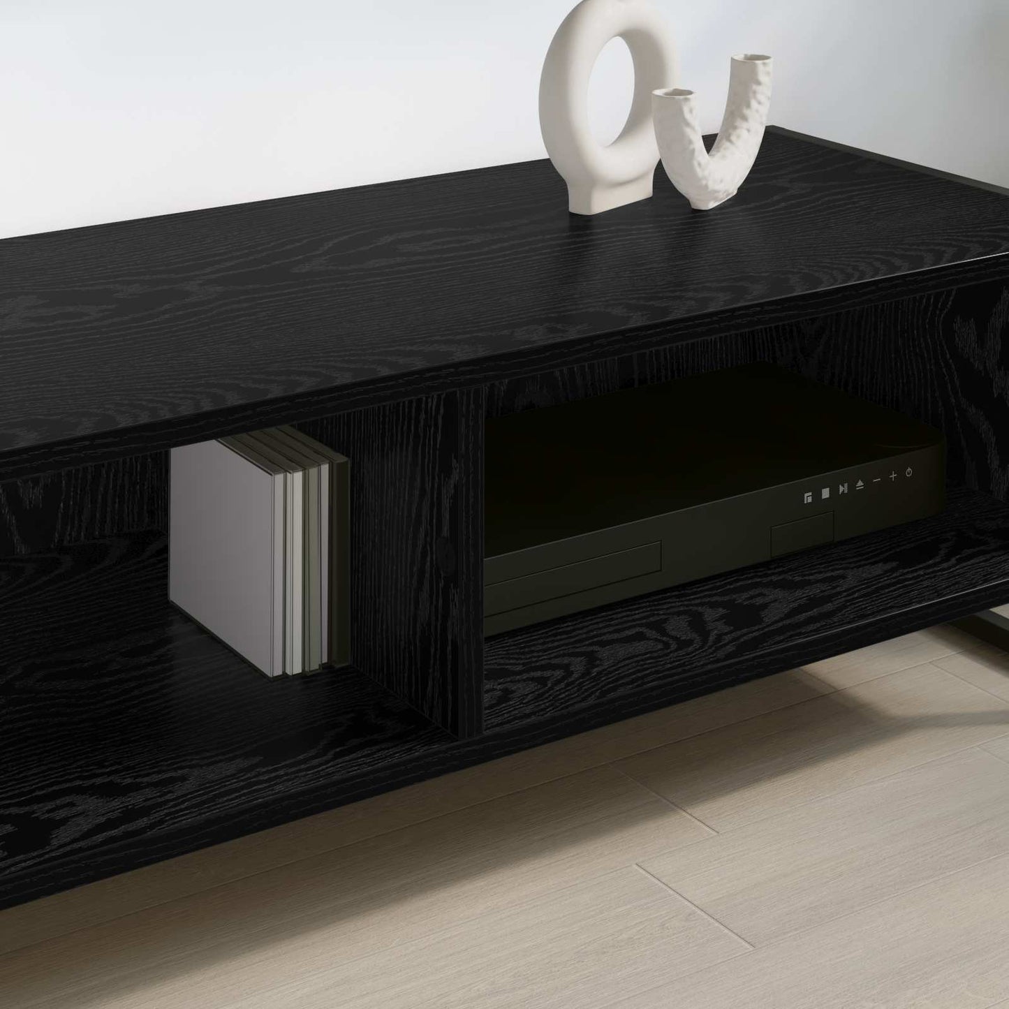 vidaXL TV Cabinet 100 x 36.5 x 30.5 cm Black Oak Engineered Wood